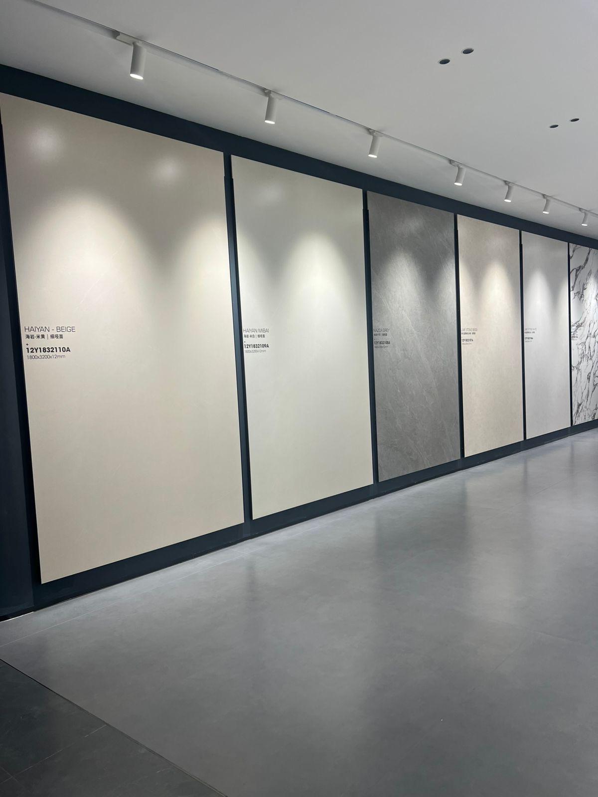 Pro Affairs tile and stone showroom display wall